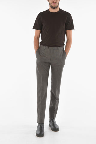 Pantaloni in Lana Vergine con Passanti