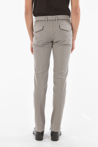 ID 5-pocket M ALGA 426 Pants with Leather Details