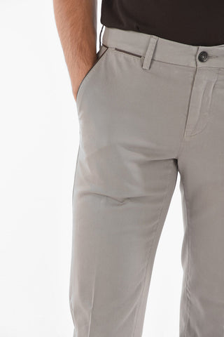 ID 5-pocket M ALGA 426 Pants with Leather Details
