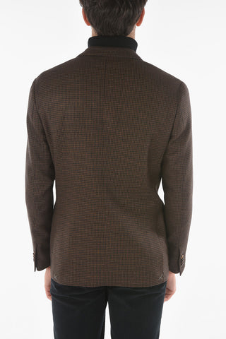 Houndstoothed GATE Blazer with Notch Lapel
