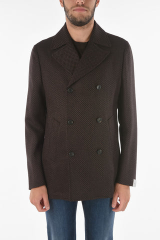 SIlk Cashmere Virgin Wool Double-breasted Short Coat