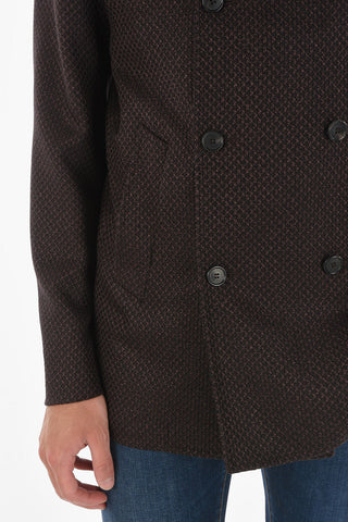 SIlk Cashmere Virgin Wool Double-breasted Short Coat