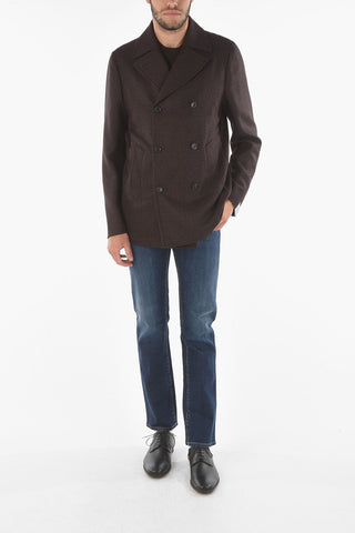 SIlk Cashmere Virgin Wool Double-breasted Short Coat