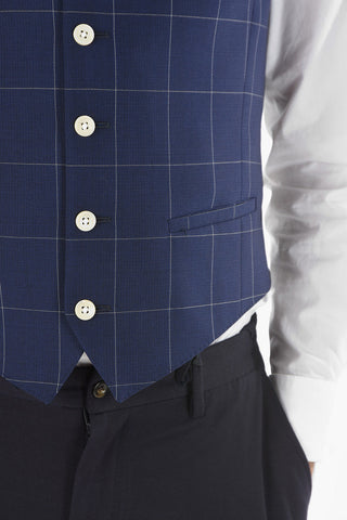 CC COLLECTION Gilet RESET Bicolore in Motivo a Quadri Windowpane