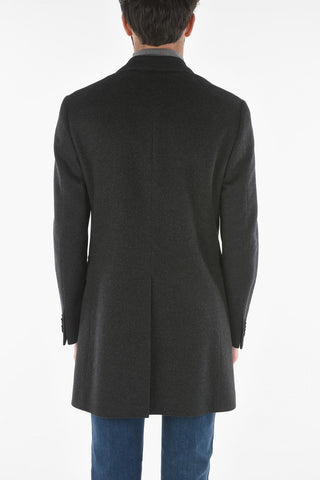 Cappotto Monopetto Foderato in Lana Vergine