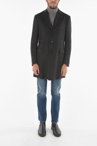 Cappotto Monopetto Foderato in Lana Vergine