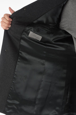 Cappotto Monopetto Foderato in Lana Vergine
