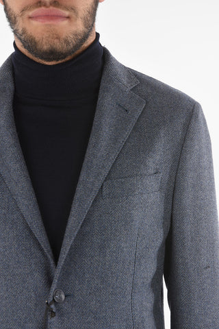 ID Blazer in Motivo Herringbone con Revers Classico