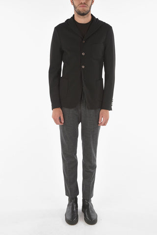 CC COLLECTION Viscose INTERLOCK PENYE Hooded Blazer