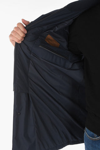 ID Quilted CAPRICE Trench with Zip and Automatic Button Double Fastening