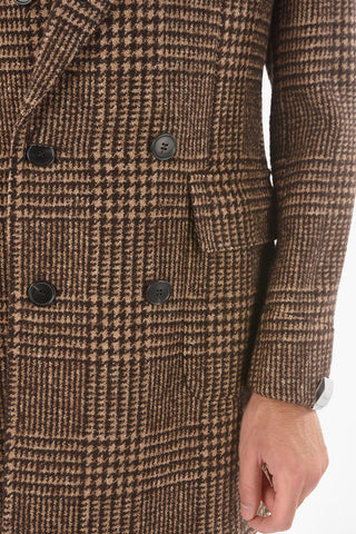 Cappotto Doppiopetto in Motivo Principe di Galles con Taschino