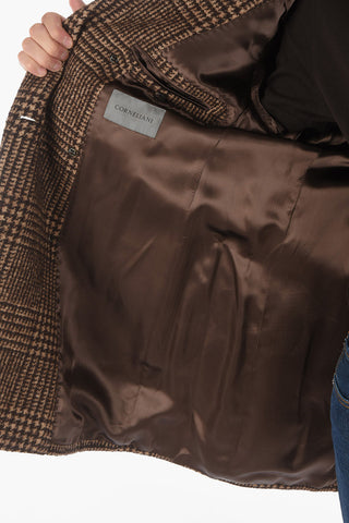 Cappotto Doppiopetto in Motivo Principe di Galles con Taschino