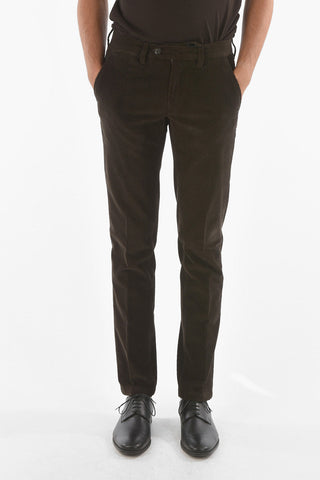 ID Ribbed Velour M VELLO FOX 5-pocket Pants with Belt Loops