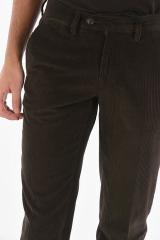ID Ribbed Velour M VELLO FOX 5-pocket Pants with Belt Loops