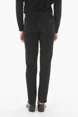 ID Ribbed Velour M VELLO FOX Chino Pants with Belt Loops