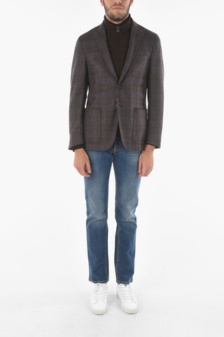 ID Extrafine VIrgin Wool Blazer with Removable Chest Piece