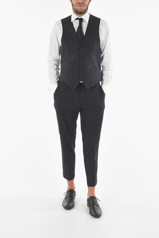 CC COLLECTION Virgin Wool RIGHT Vest with 5-button Closure