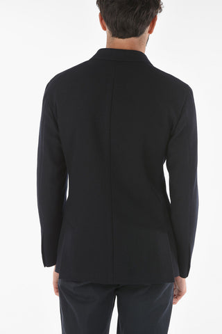 CC COLLECTION Blazer Doppiopetto con Motivo a Intrecco in Misto Lana Vergine