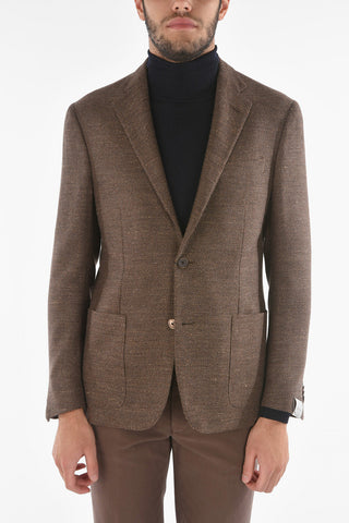 Basket Weaved GATE Blazer with Notch Lapel