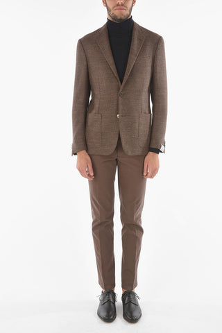 Basket Weaved GATE Blazer with Notch Lapel