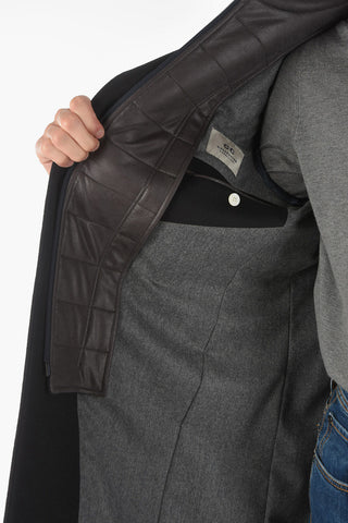 CC COLLECTION Virgin Wool Blend Coat with Removable Chest Piece