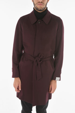Virgin Wool Coat with Belt