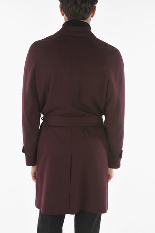 Virgin Wool Coat with Belt
