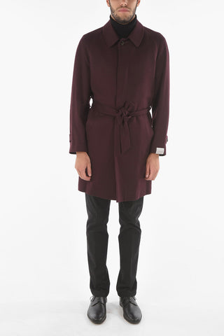 Virgin Wool Coat with Belt