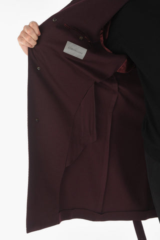 Virgin Wool Coat with Belt