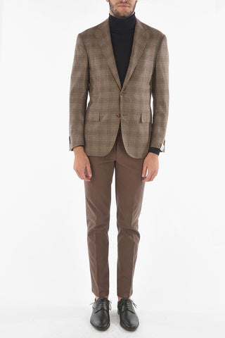 Tartan LEADER SOFT Blazer with Notch Lapel