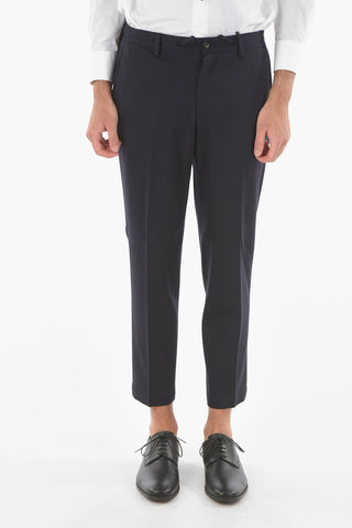 CC COLLECTION Pantaloni Chino in Viscosa con Elastico in Vita