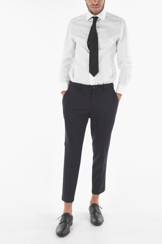 CC COLLECTION Pantaloni Chino in Viscosa con Elastico in Vita