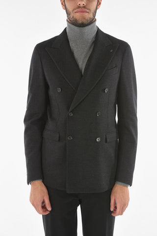 CC COLLECTION Virgin Wool REWARD Double-breasted Blazer with Peak Lapel