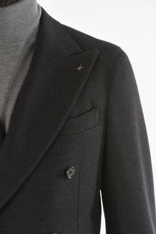 CC COLLECTION Virgin Wool REWARD Double-breasted Blazer with Peak Lapel