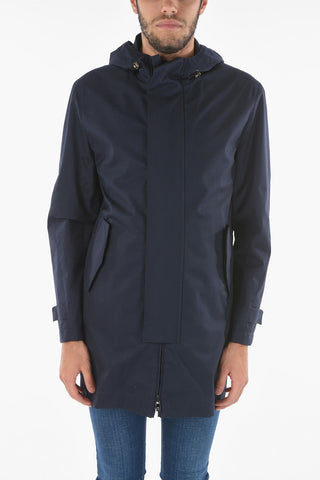 ID Tech Fabric Hooded Parka with Waist Drawstring