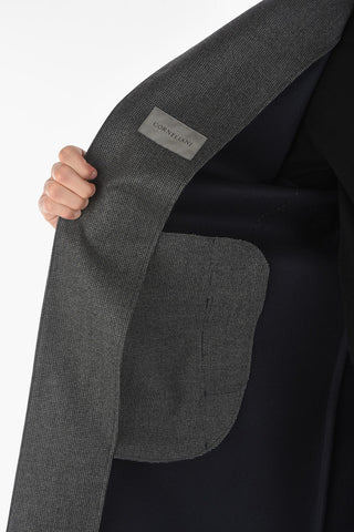 Cappotto in Lana Vergine Fantasia Micro Pied de Poulé