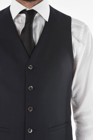 CC COLLECTION Virgin Wool CERIMONY RESET Vest with 5-button Closure