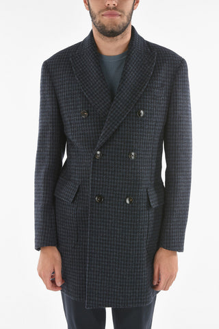 CC COLLECTION Cappotto Pied de Poulé Doppiopetto