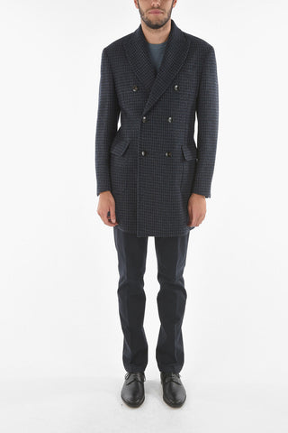 CC COLLECTION Cappotto Pied de Poulé Doppiopetto