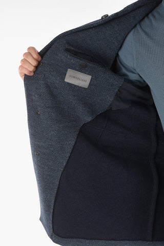 Cappotto Spigato con Tasche con Aletta