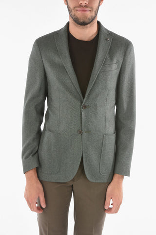 CC COLLECTION Blazer RIGHT in Motivo Herringbone con Iconica Spilla Coleottero