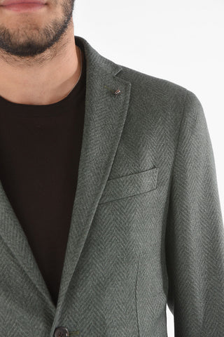CC COLLECTION Blazer RIGHT in Motivo Herringbone con Iconica Spilla Coleottero