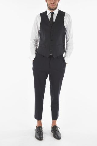 CC COLLECTION Virgin Wool 5-Button Waistcoat REFINED