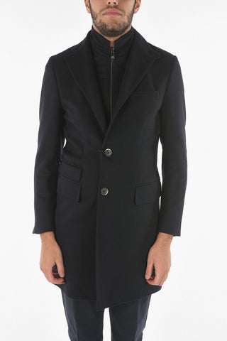 ID Virgin Wool Coat with Removable Chest Piece