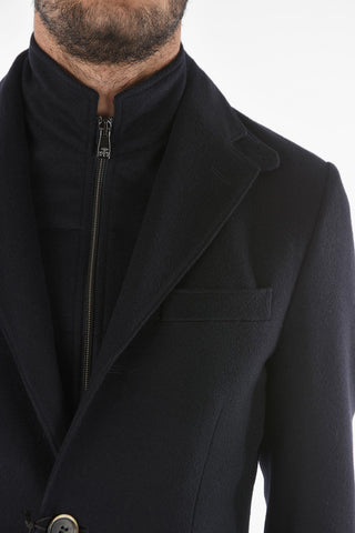 ID Virgin Wool Coat with Removable Chest Piece