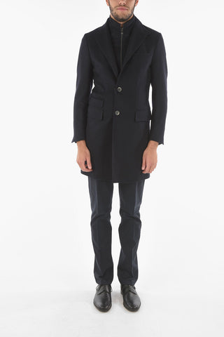 ID Virgin Wool Coat with Removable Chest Piece