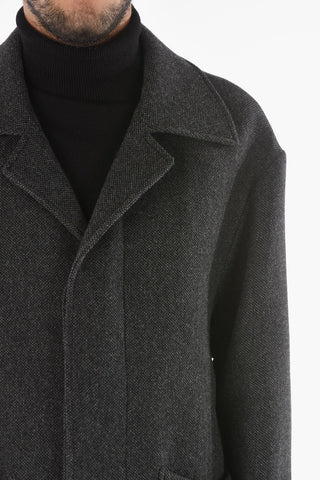 CC COLLECTION Cappotto Barleycorn con Abbottonatura Nascosta