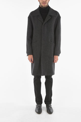 CC COLLECTION Cappotto Barleycorn con Abbottonatura Nascosta