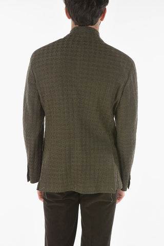 ADAPTIVE PROJECT Tech Wool SIngle-breasted Blazer with Basket Weave Pattern