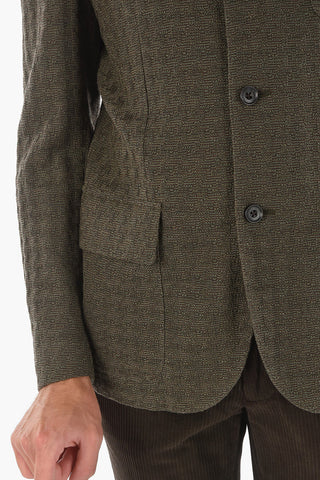 ADAPTIVE PROJECT Tech Wool SIngle-breasted Blazer with Basket Weave Pattern